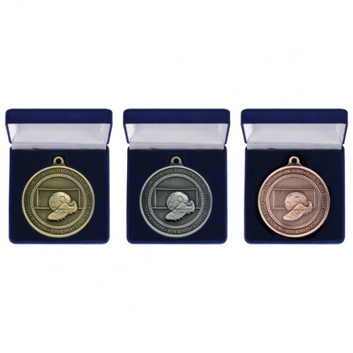 Medaille voetbal in medailledoos – Sportprijzen Plaza